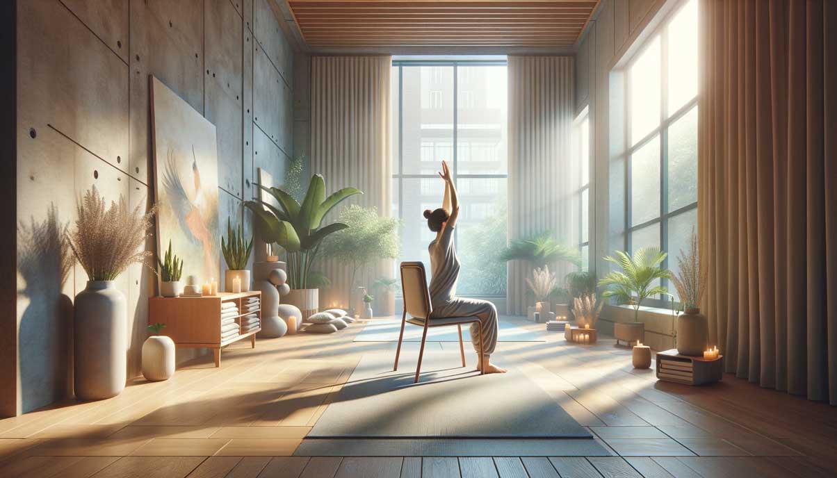 Yoga sur Chaise: Un Allié du Bien-Être Quotidien, Yoga sur chaise, Bien-être, Amélioration de la posture, Flexibilité, Réduction du stress, Bienfaits Multiples, Pour Qui est Destiné le Yoga sur Chaise?, Comment Pratiquer le Yoga sur Chaise?